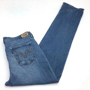 Levi's 505 Women's Jeans Straight Leg Stretch Embroidered Pockets size 10 x 32"